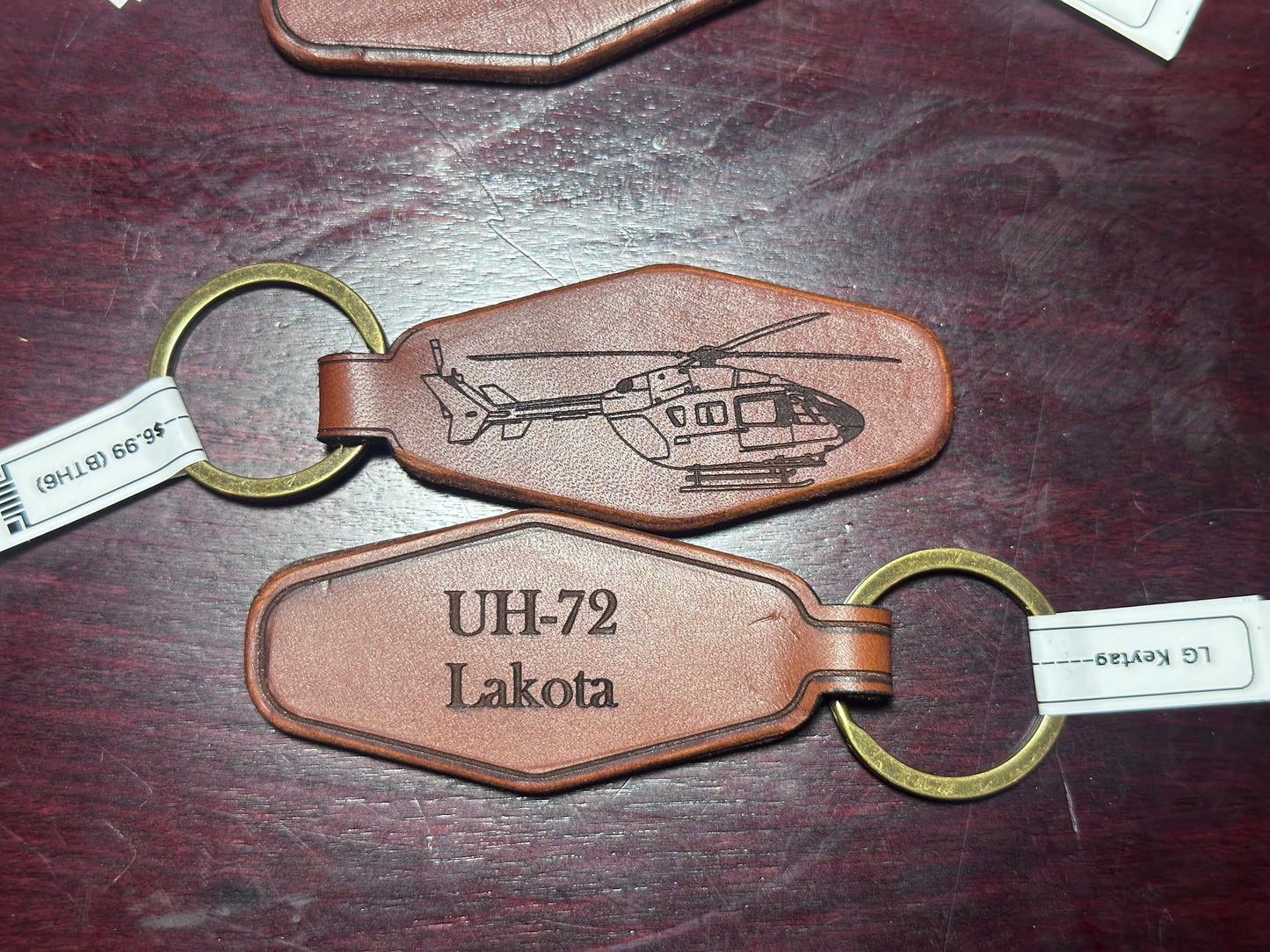 Custom leather keychain