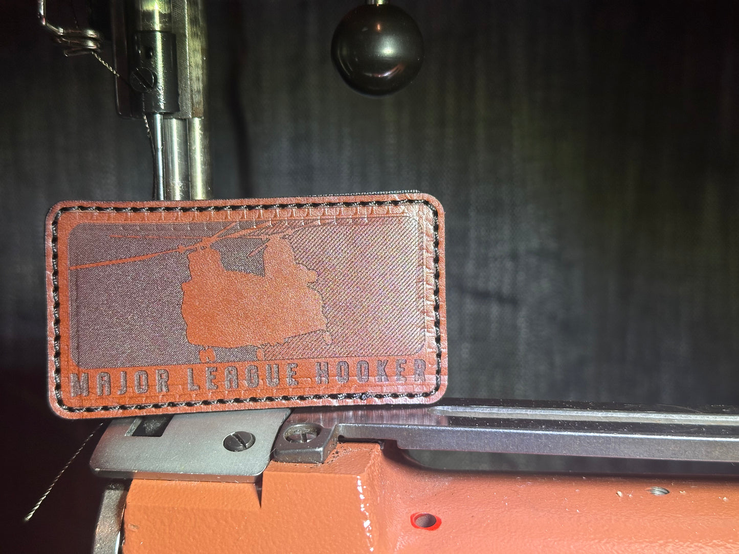 Leather Major League Hookers hat patch