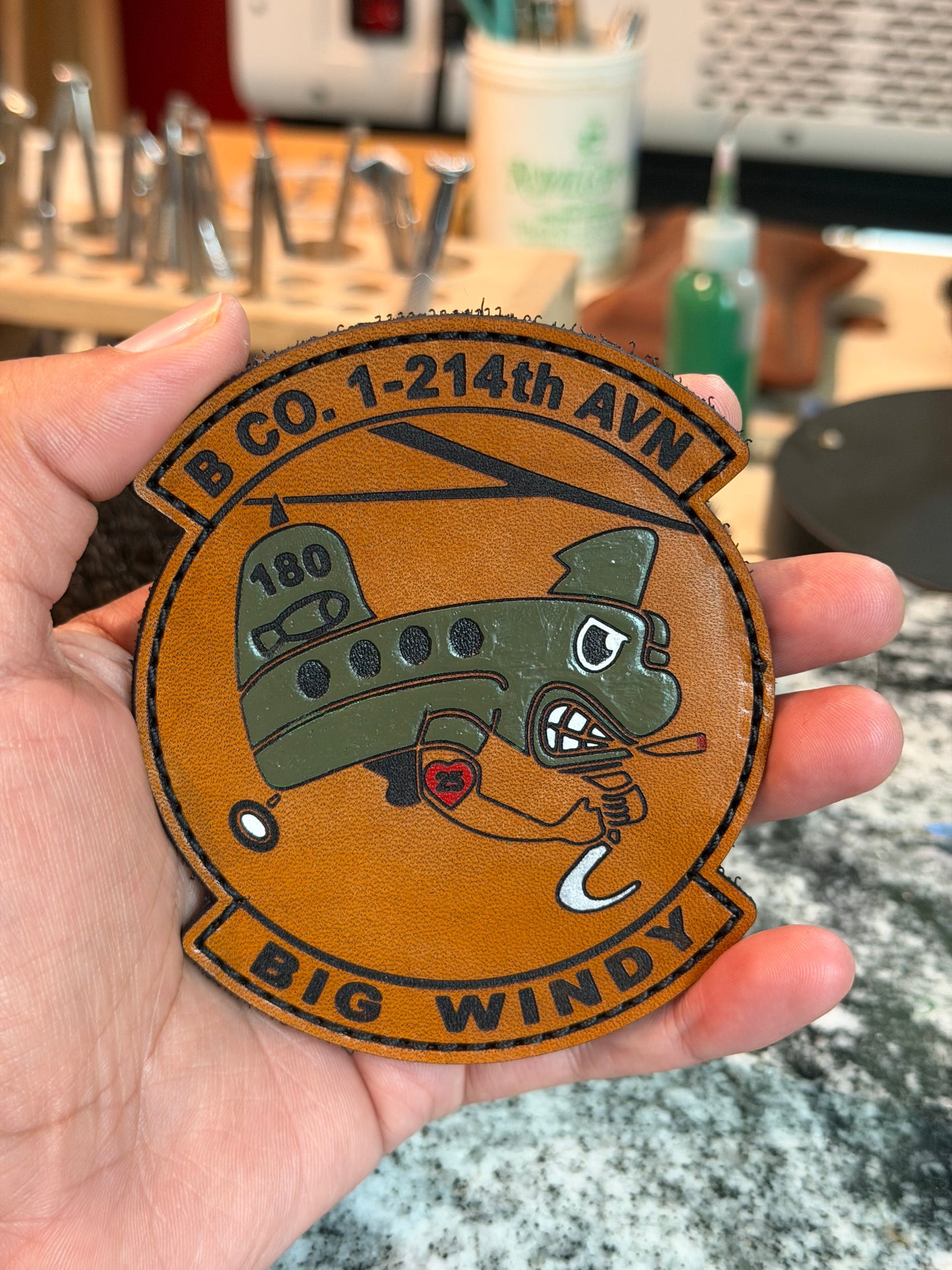B Co 1-214th AVN”Big windy” patches