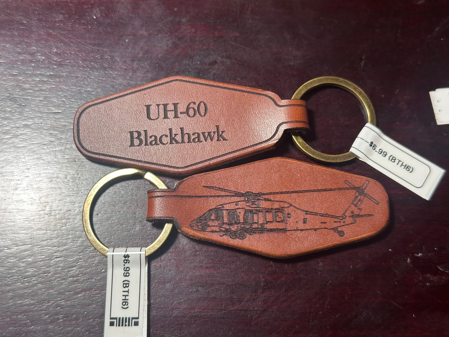 Custom leather keychain