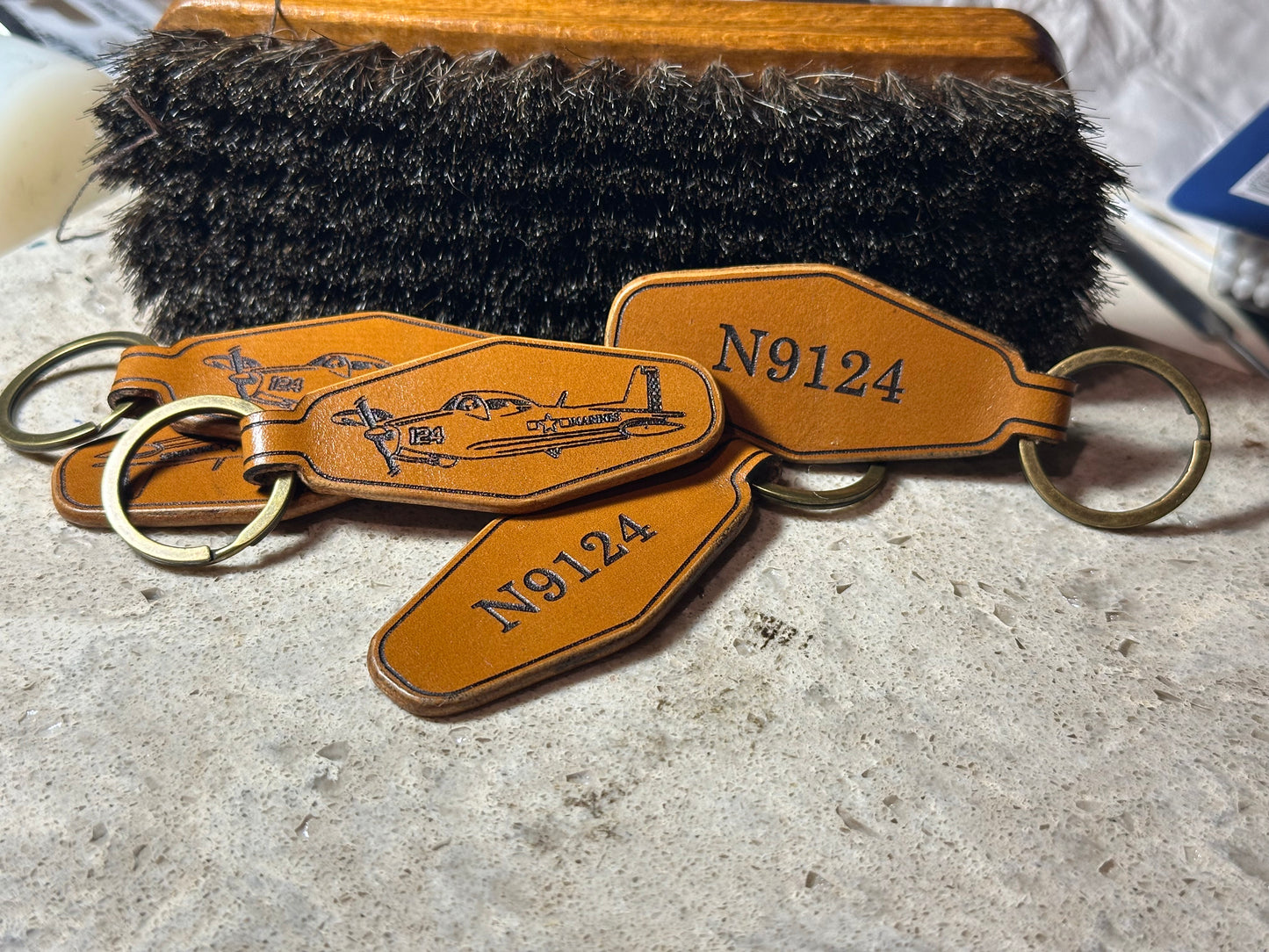 Custom leather keychain