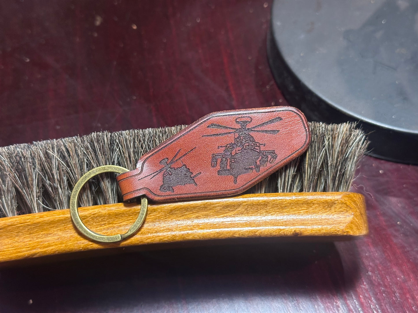 Custom leather keychain