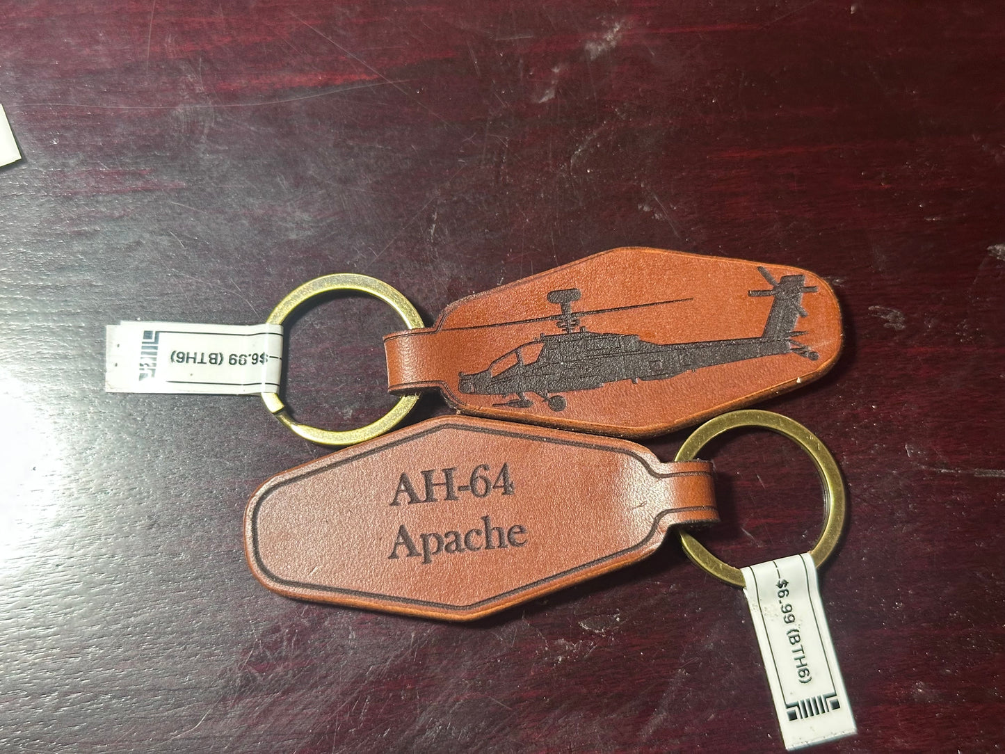 Custom leather keychain