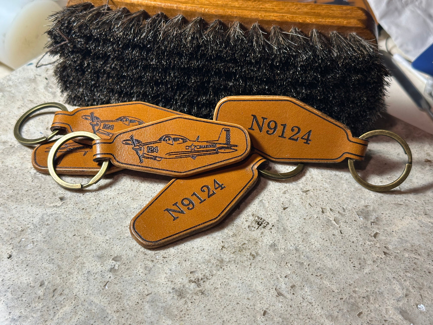 Custom leather keychain