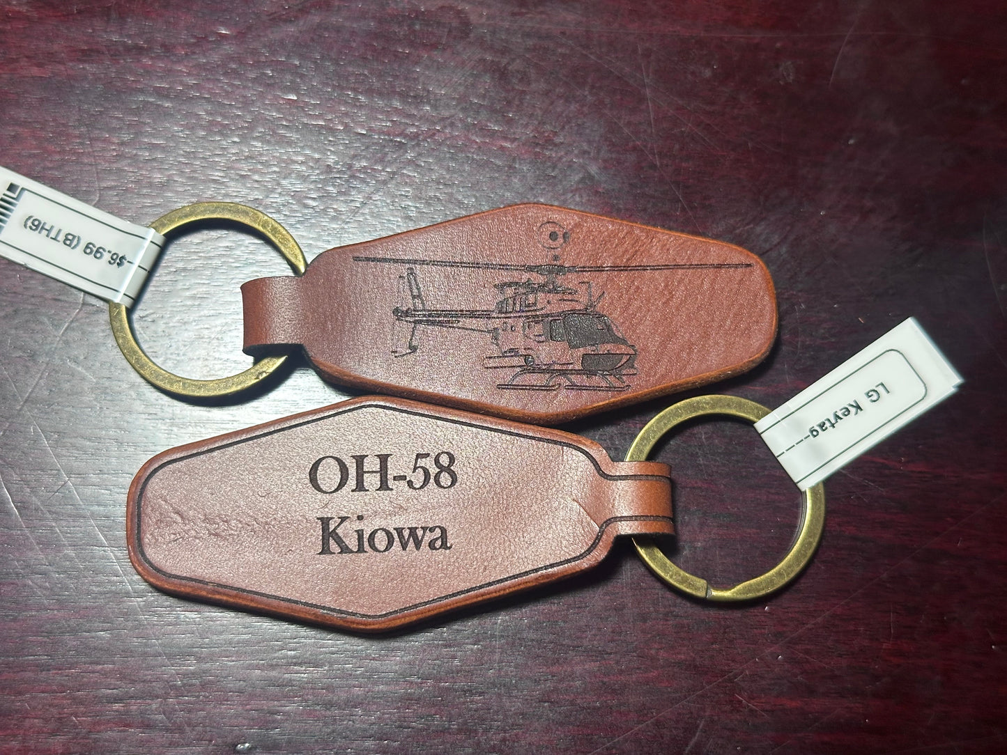 Custom leather keychain