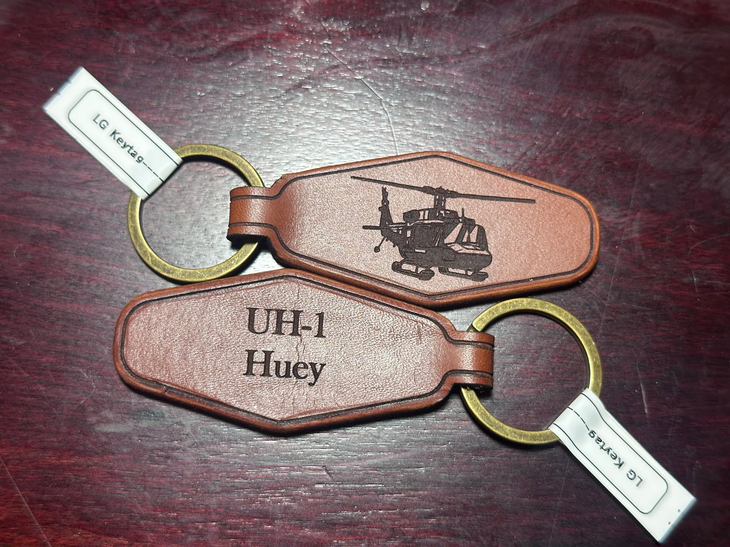 Custom leather keychain